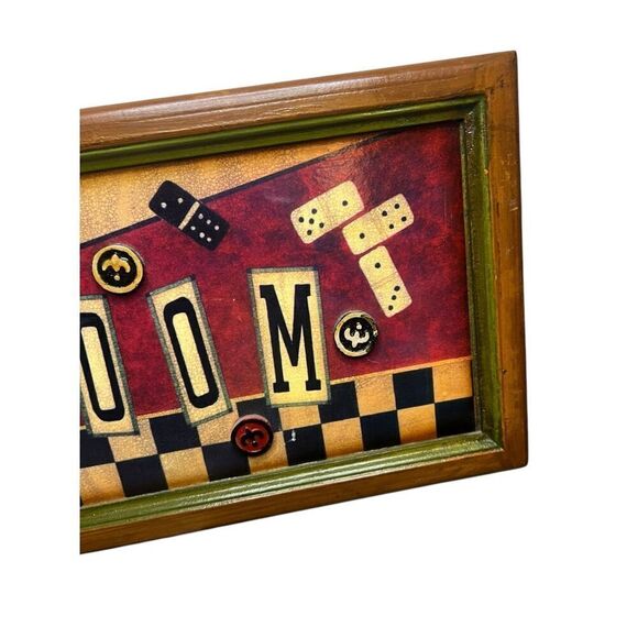 Linda Spivey GAME ROOM Large Wall Sign Decoration Poker Hanging 3D Wood Art 32” - Picture 4 of 7
